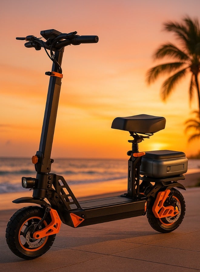 NIYAZI Electric Scooter | Electric Scooter for Adults | Electric Scooter with Seat | Electric Scooter with Bag | Electric Scooter with Two Seats | M4 Max Scooter - Image 3
