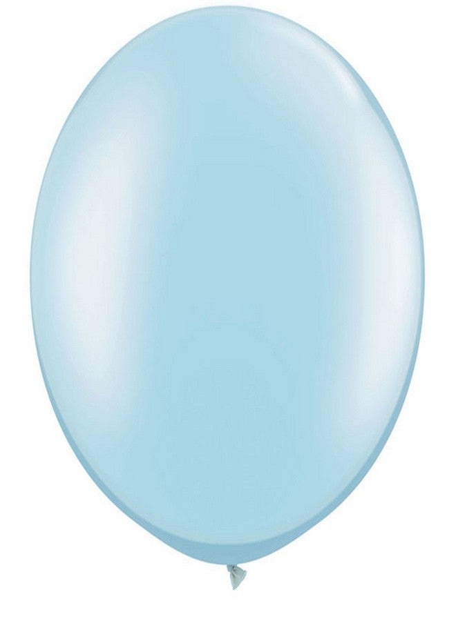 Qualatex 5" Round Balloons, Light Blue Pearl - Pack of 100 - Image 1