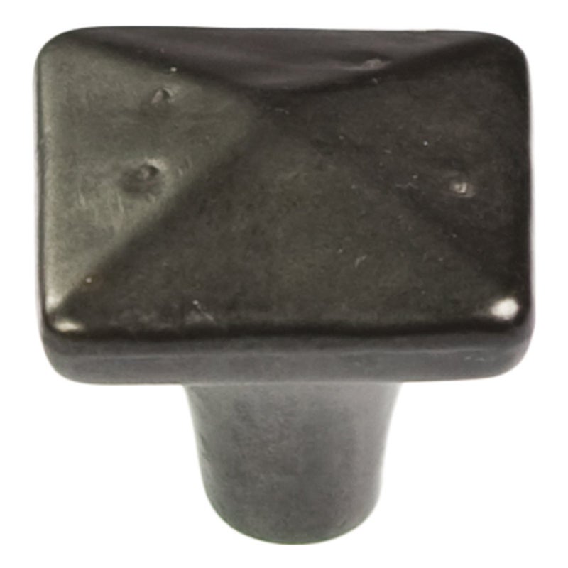 Hickory Hardware P3670BI 114Inch Square Carbonite Cabinet Knob Black Iron