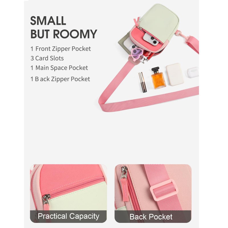 Cotmcor Easter Basket Stuffers for Teens Girls: Fanny Pack Birthday Gift for 8 9 10 11 12 Year Old Teen Girl Trendy Stuff, Preppy Colorblock Crossbody Bag Adjustable Sling Belt Bags Purse for Travel - Image 5