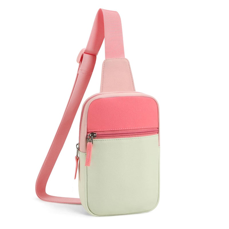 Cotmcor Easter Basket Stuffers for Teens Girls: Fanny Pack Birthday Gift for 8 9 10 11 12 Year Old Teen Girl Trendy Stuff, Preppy Colorblock Crossbody Bag Adjustable Sling Belt Bags Purse for Travel - Image 1