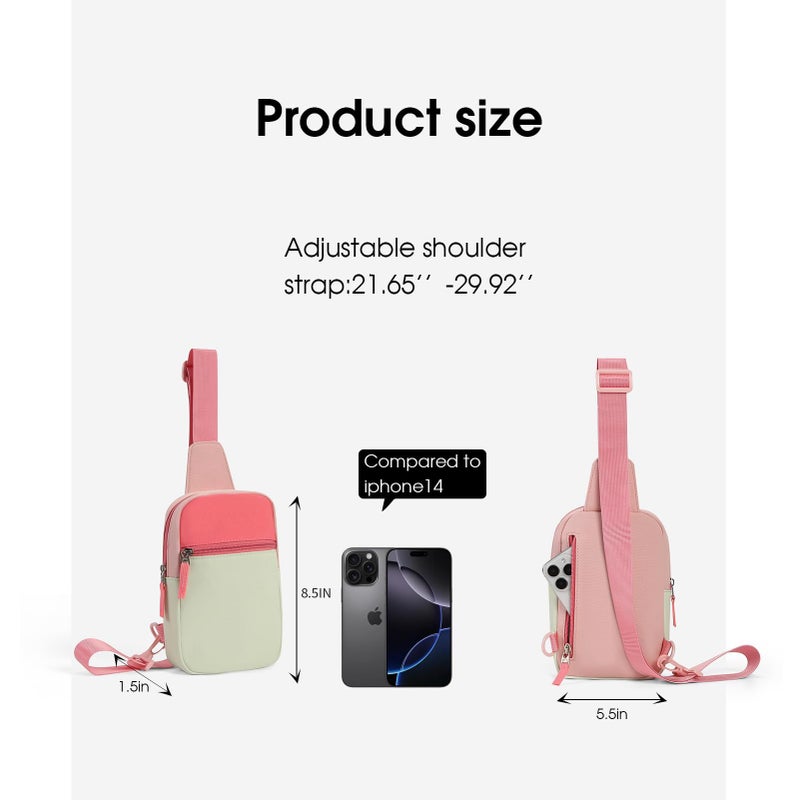 Cotmcor Easter Basket Stuffers for Teens Girls: Fanny Pack Birthday Gift for 8 9 10 11 12 Year Old Teen Girl Trendy Stuff, Preppy Colorblock Crossbody Bag Adjustable Sling Belt Bags Purse for Travel - Image 3