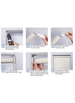 UNIQUELLA UNIQUELLA Pack of 1 Roller Blinds Repair KitWindow ShadeCurtain Accessories Plastic and Metal with Hook Control Unit 2 Brackets 2 Meters Beaded Chain 2 End Caps and Chain Stopper Code17EZ  - Image 4