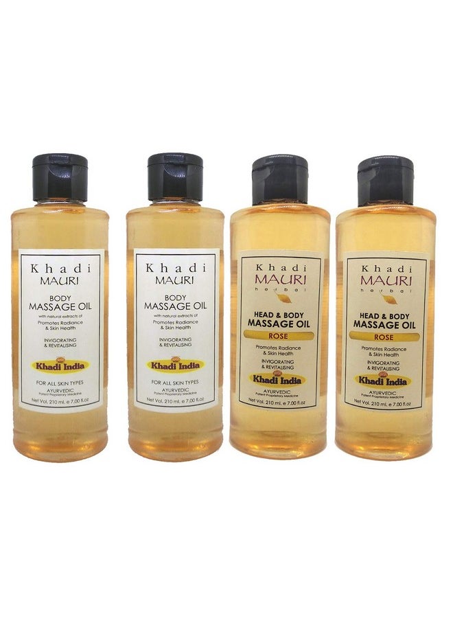 Khadi Mauri Herbal Khadi Mauri Body And Rose Massage Oil (840 Ml) 