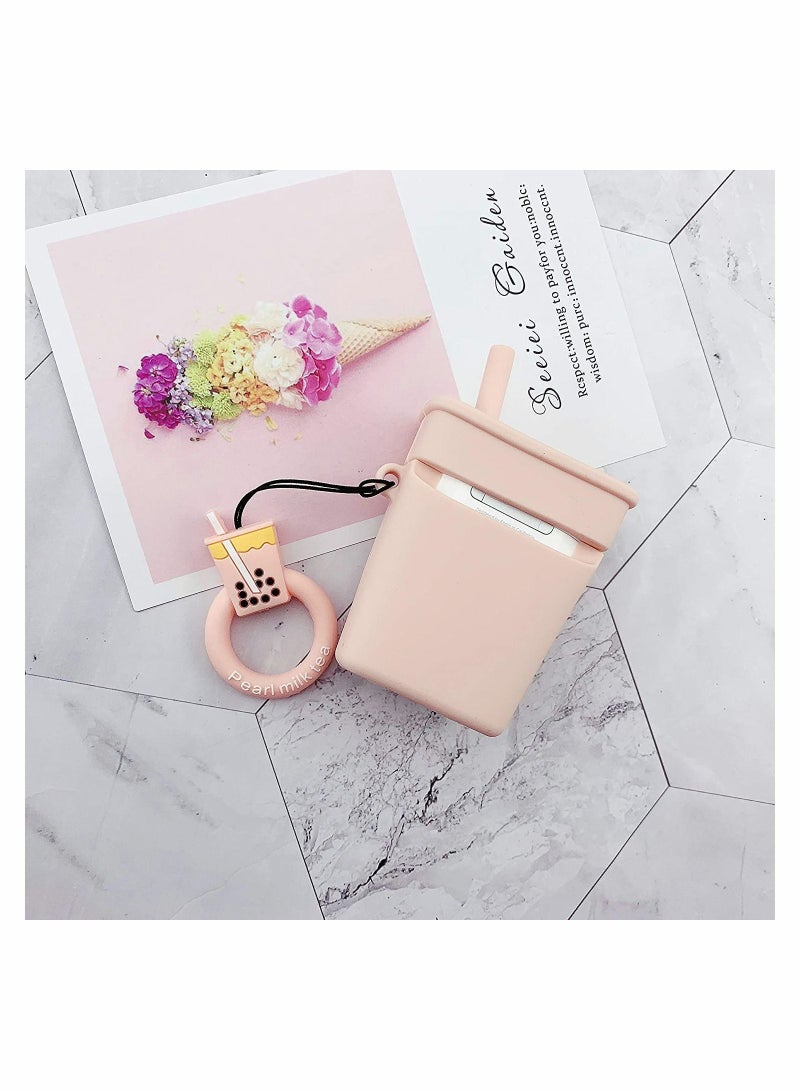 Excefore for Airpods 1/2 Cute Case, Fashion Soft Silicone Airpod Skin, Funny Shining Bling Twinkle Design Accessories Cover Kids Teens Girls, Quicksand Tea - Image 5