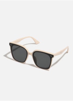 Haute Sauce Tinted Lens White Frame Oversized Sunglass  - Image 1