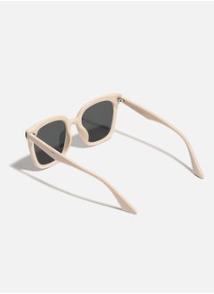 Haute Sauce Tinted Lens White Frame Oversized Sunglass  - Image 3