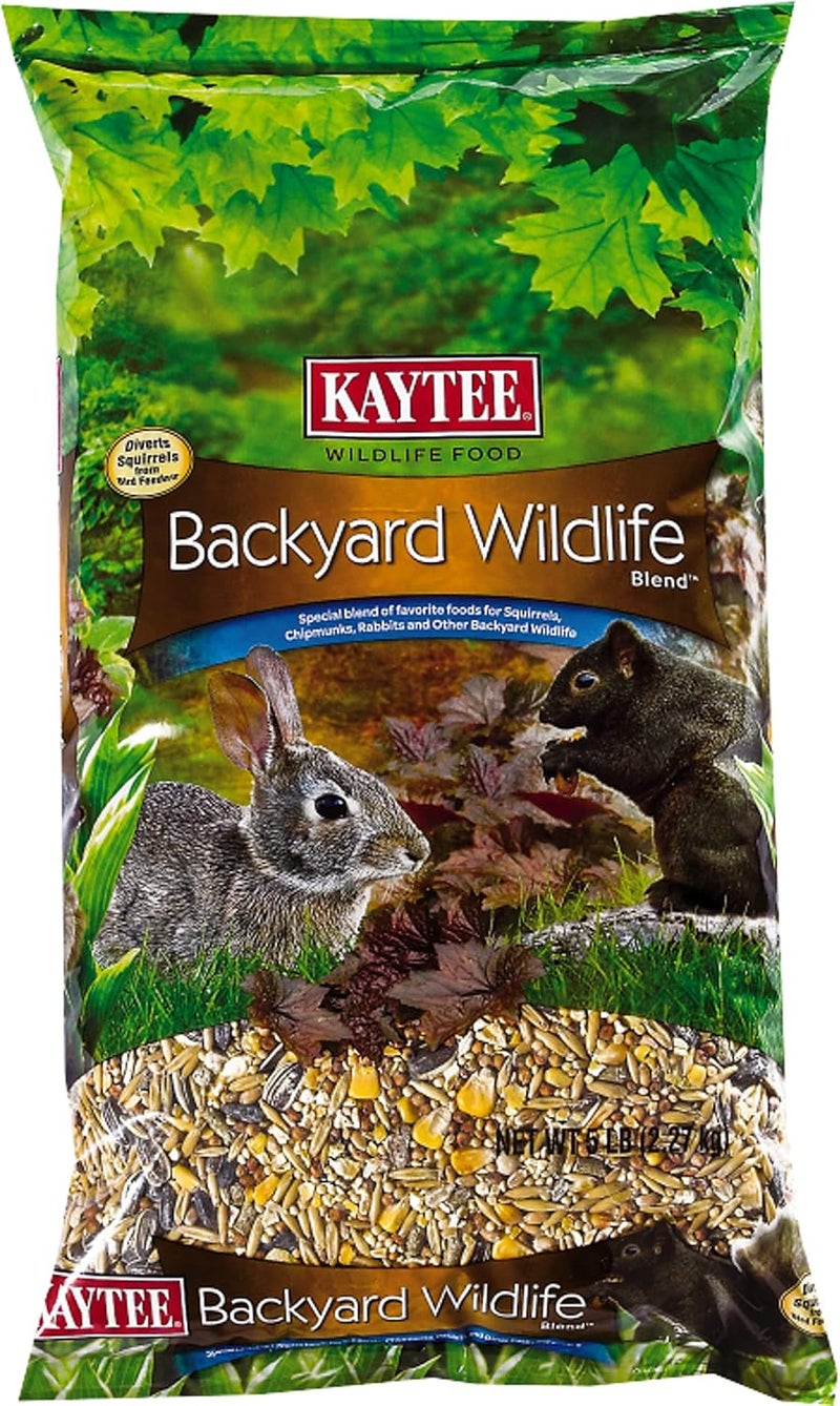 Kaytee Backyard Wildlife Food Blend For Wild Squirrels, Chipmunks, Rabbits and Other Backyard Wildlife, 5 Pound - Image 1