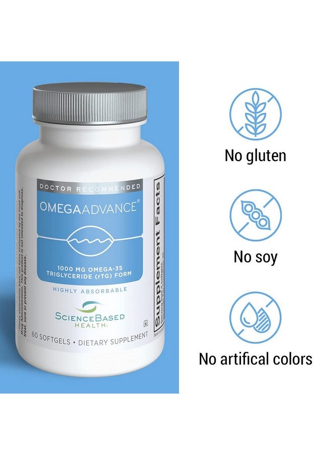 ScienceBased Health Omegaadvance Omega3 Fish Oil Supplement Pure No Metals Or Contaminants 1000 Mg Epa  Dha Triglyceride Form Lutein  Zeaxanthin 60 Softgels  - Image 4