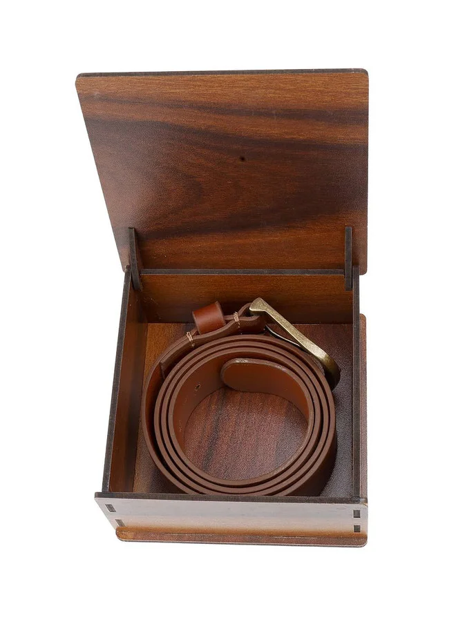 Bacca Bucci Brown Men's Brown Leather Formal Belt with Tang Closure for Men | Best Price UAE