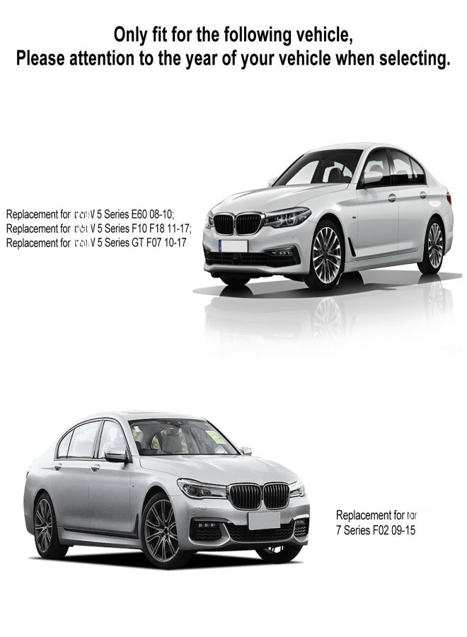 زجاج مرآة الرؤية الخلفية للسيارة، مرآة جانبية يمنى مُدفأة بديلة لسيارات BMW الفئة الخامسة F07 F10 F18 E60 و BMW الفئة السابعة F02 - Image 5
