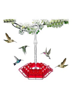 Hummingbird Hanging Feeder Red/Clear 20 x 30cm
