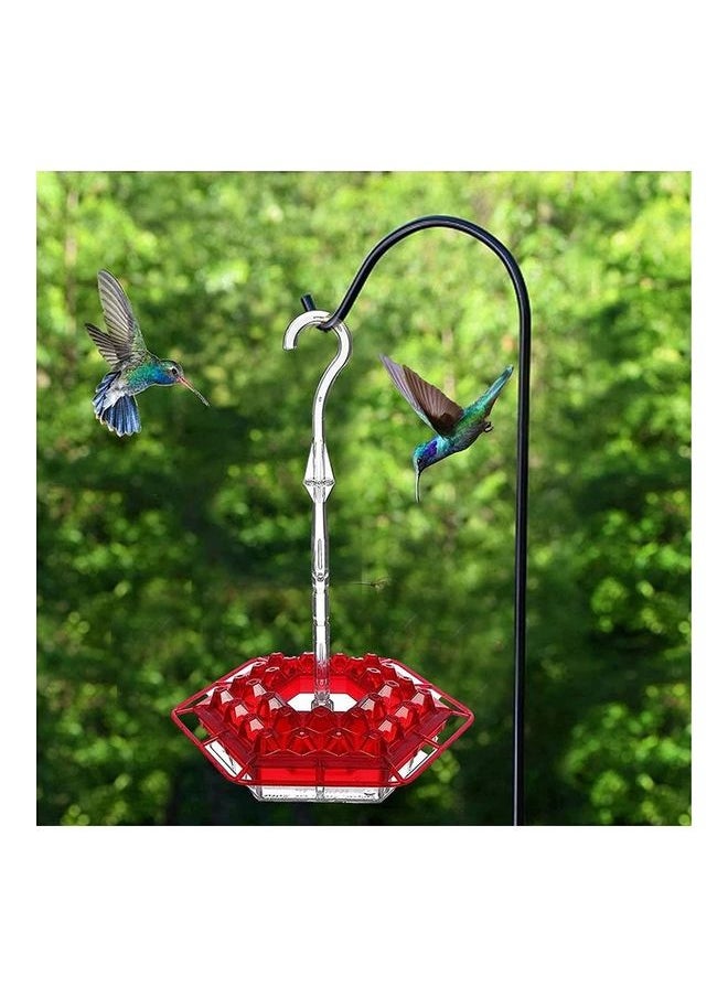 NIBEMINENT - Hummingbird Hanging Feeder Red/Clear 20 x 30cm - Image 1