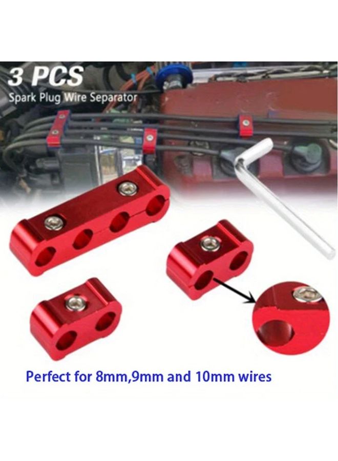 Blue Spark Plug Wire Loom with Three Dividers and Four Hole Clamps Repair Tools - Image 1