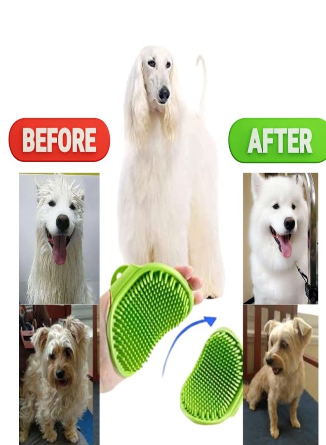 Healing Leaf's Pet Grooming Kit - Slicker Brush, Silicone Shampoo Dispenser, Palm & Glove Brush Dog & Cat Hair Remover, Bath & Massage Tools for Shedding | Puppy & Kitten (combo of 4) (color may Vary) - Image 3