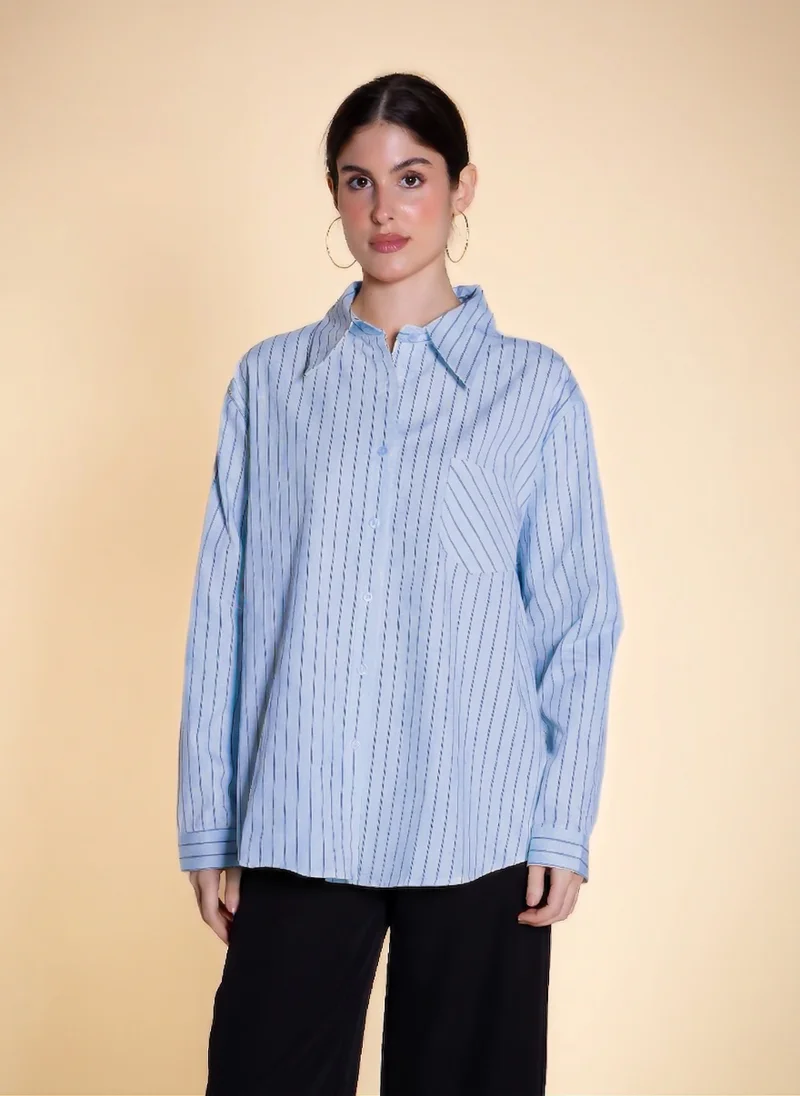 شايبس STRIPED COTTON SHIRT