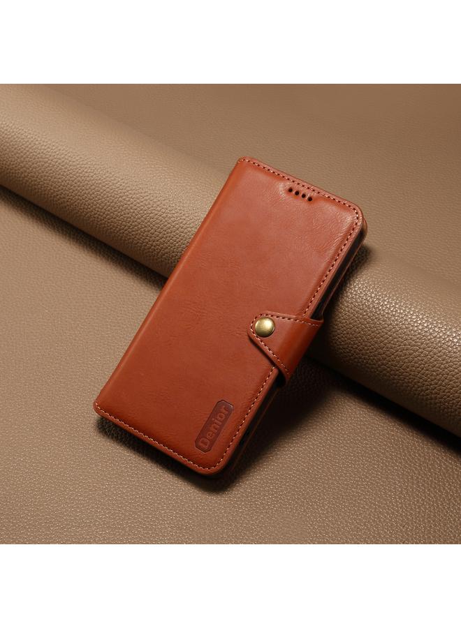 Denior Case For Honor 90 Pro Cowhide Texture Wallet Style Leather Phone Case - Image 2