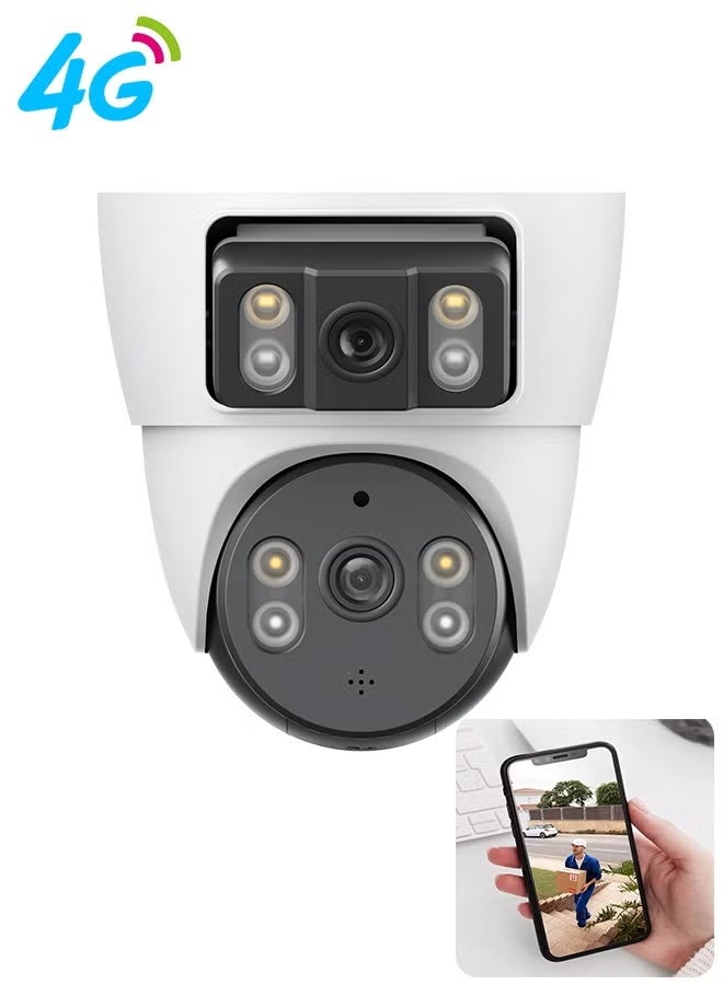 TIGER MAX 4G Solar Dome Security Camera with Dual Lens, 19200mAh High Capacity Battery, Wireless Outdoor Monitoring, AI Motion Detection, Full Color Night Vision, Mobile Control - Image 1