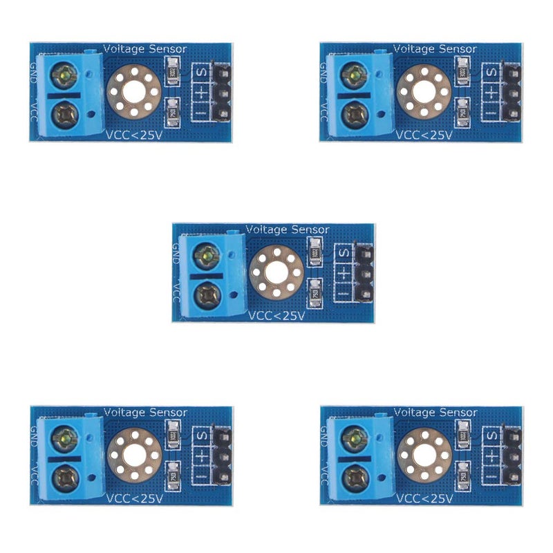 Stemedu DC 0-25V Voltage Detection Sensor Voltage Terminal Measurement Module up to 25V, Test Electronic Bricks for Robot for Arduino for Raspberry Pi (Pack of 5pcs) - Image 5
