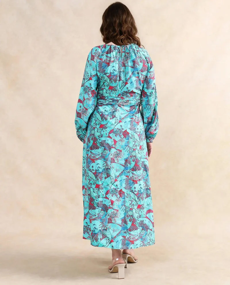 Rareism Women's Abstract Print Maxi Dress