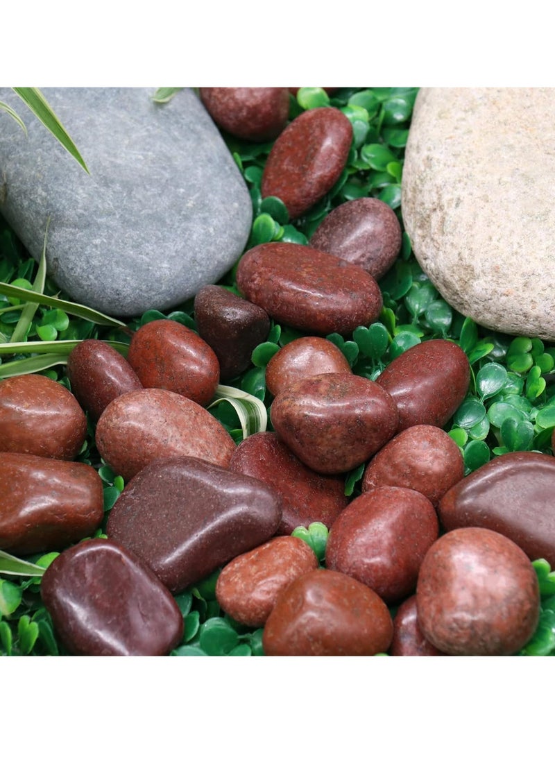 ڤسيل24 حصى نهرية حمراء كبيرة جدًا (5–8 سم) – أحجار طبيعية ديكورية للمنزل، الحديقة، المزهريات والحوض - Image 4