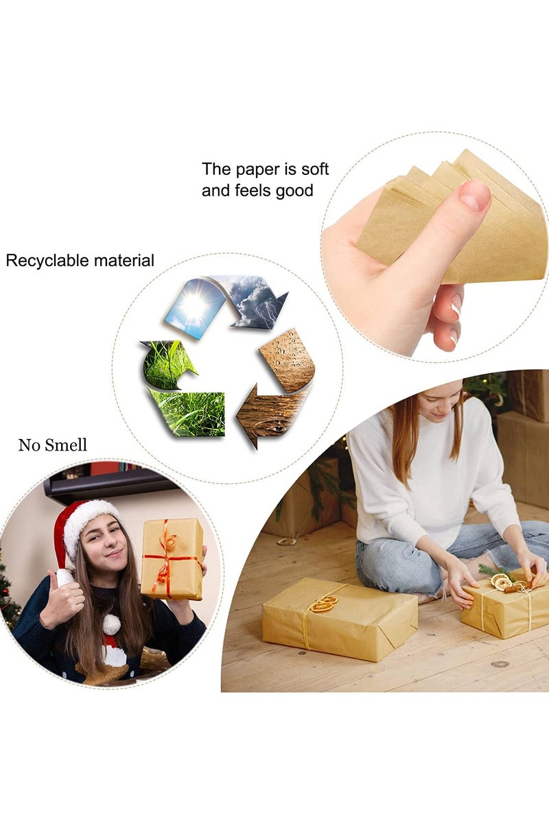 LINGWEI Kraft Paper Sheets 50 x70 cm-50 Pack Brown - Image 3