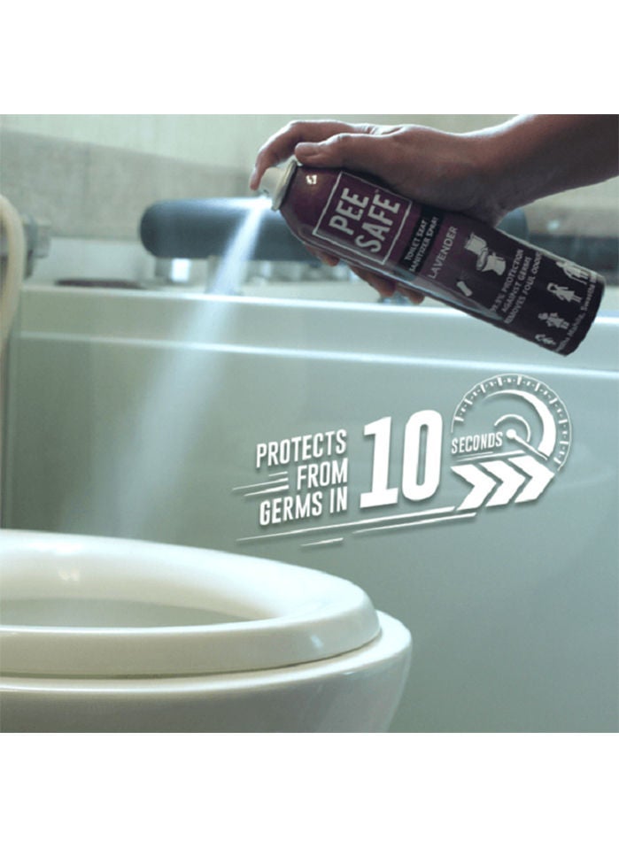 بيساف بي سيف معقم بخاخ فوري لكرسي الحمام، يقتل 99.9٪ من الجراثيم خلال 10 ثواني، يحمي من الامراض المعدية، تم اختباره من قبل أطباء الجلد، حجم مناسب للطائرة والسفر، لافندر – 75مل  (3 عبوات) - Image 2