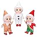 Aoriher 3 Pieces Tiny Doll Christmas Miniature Twins Red and Green Newborn Baby Gifts Stocking Stuffers for New Year Holiday Decorations Xmas Prop AccessoriesBright Style - Image 2