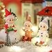 Aoriher 3 Pieces Tiny Doll Christmas Miniature Twins Red and Green Newborn Baby Gifts Stocking Stuffers for New Year Holiday Decorations Xmas Prop AccessoriesBright Style - Image 4