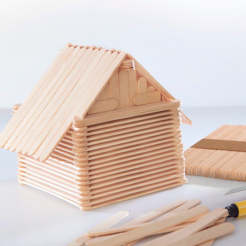 Darice 1000 Pcs Popsicle Stick, 4.5" Natural Wood Craft Sticks Supplies, Ice-Cream Stick Pop, Ages 3+ - Image 4