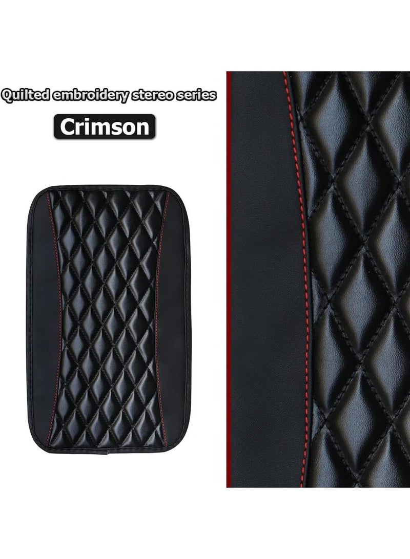 COYO Car Center Console Cushion Pad, Universal Leather Waterproof Armrest Seat Box Cover Protector,Comfortable Car Decor Accessories Fit for Most Cars, Vehicles, SUVs (Black) - Image 2