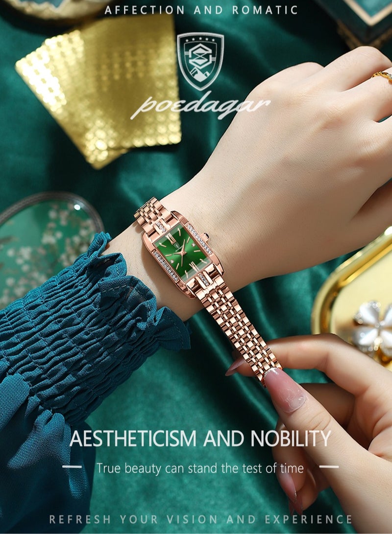 POEDAGAR Women's Watches Fashion Brand POEDAGAR Luxury Diamond Quartz Watch 30m Waterproof Hot Selling Women's Gifts - Image 2