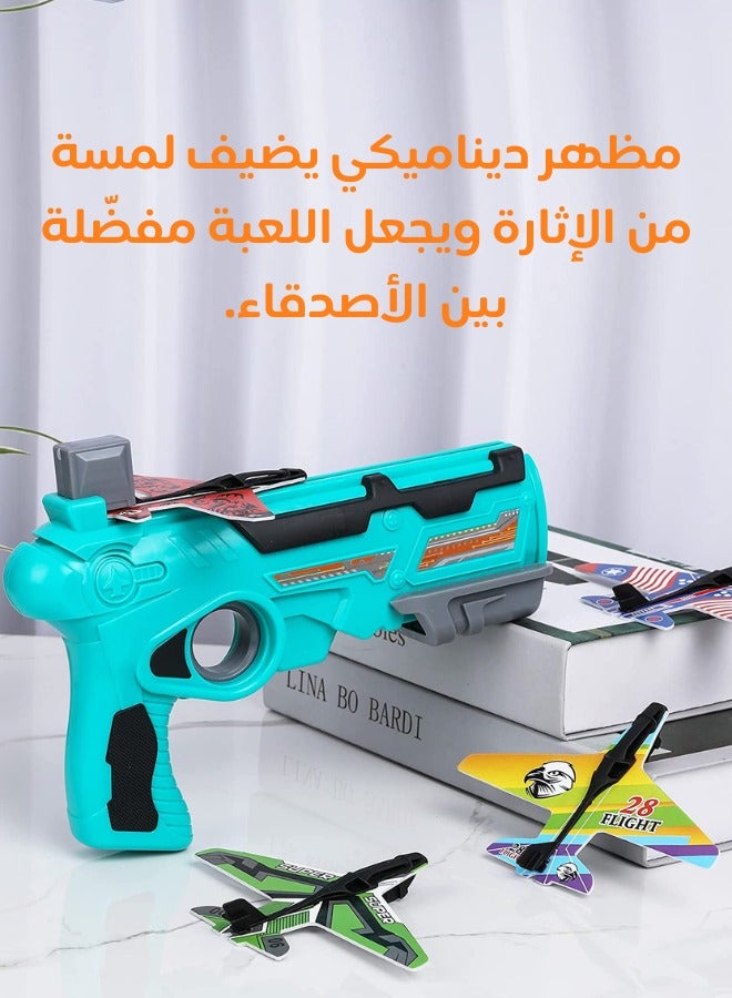 Plane Launcher Gun for Kids - Colorful Glider Shooter Toy, Easy to Use, Durable and Safe Grip Design, Outdoor & Indoor Play  - Image 4