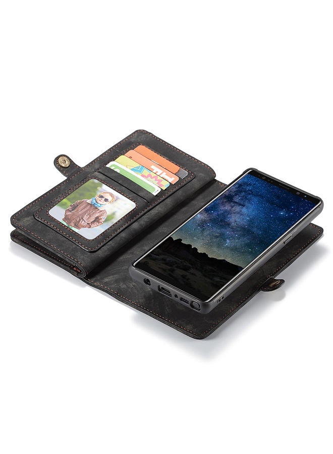 NIBEMINENT Protective Wallet Case Cover For Samsung Galaxy Note 9 Black  - Image 3