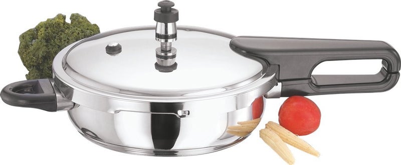Vinod Cookware Induction Friendly Splendid Plus Stainless Steel Senior Pressure Pan with Lid, 4 litres - Image 1