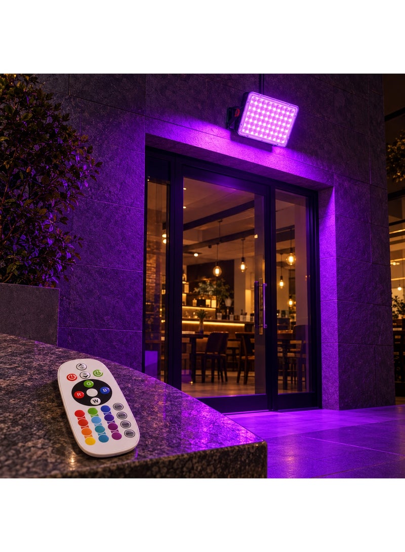 200W Waterproof RGB LED Facade Floodlight with Color-Changing Remote Control - Image 5