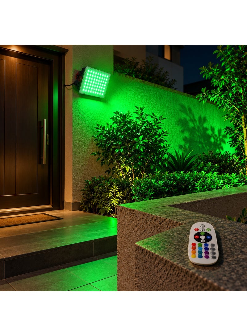 200W Waterproof RGB LED Facade Floodlight with Color-Changing Remote Control - Image 3