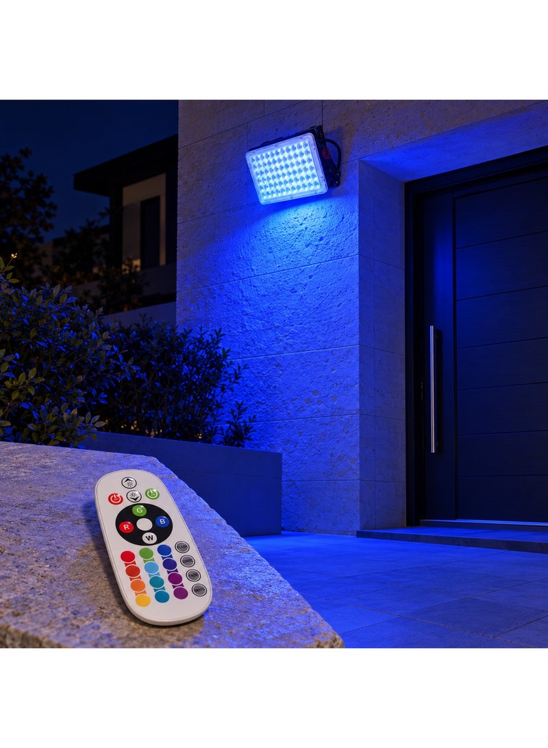 200W Waterproof RGB LED Facade Floodlight with Color-Changing Remote Control - Image 2