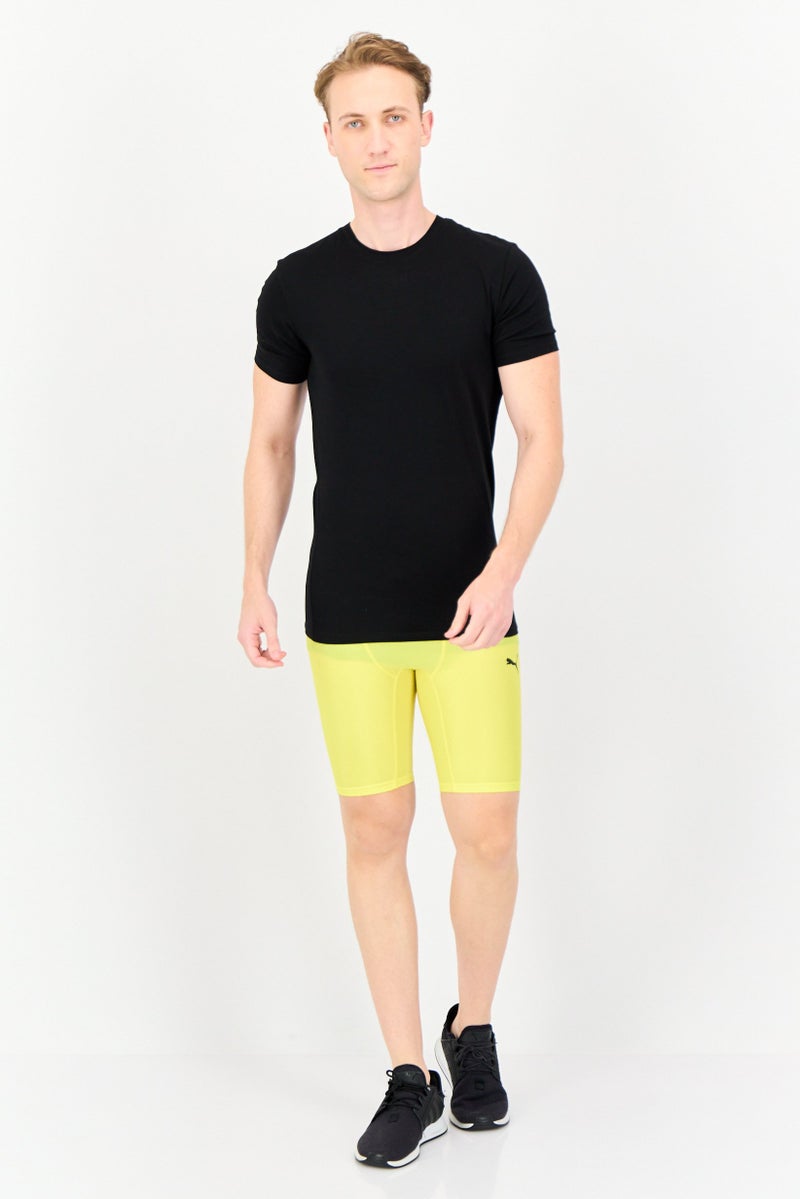 PUMA Men Sportswear Fit Training Tights, Yellow  - Image 4