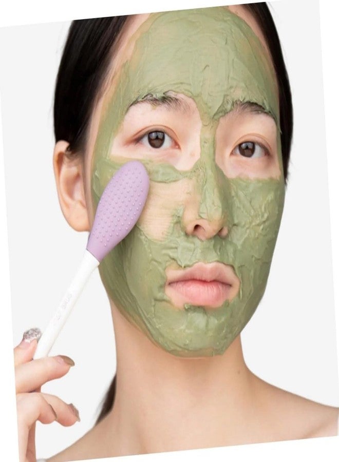 ZEPZY (Pack of 2) Silicone Face Mask Brush,Double-Ended Silicone Face Mask Brush,Facial Cleansing Brush, Premium Soft Facial Masks Other Skin Care Applicator Tool for Cream, Body Lotion,Moisturize (Pack of 2, Multicolor) - Image 4