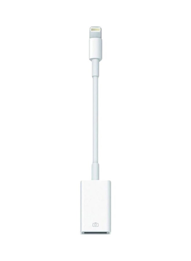 Lightning To USB Camera Adapter White