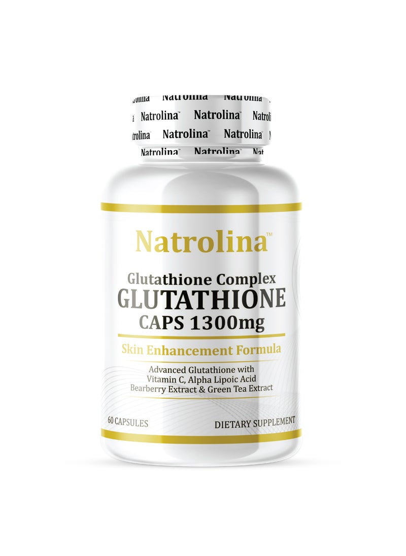 Natrolina Advanced Glutathione Complex 1300mg With Vitamin C, Skin Whitening 60 Capsules  - Image 1