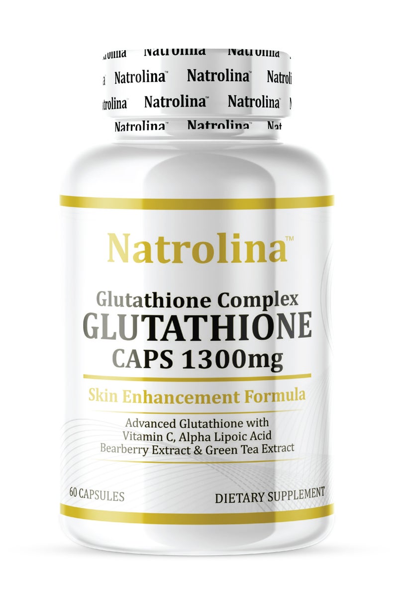 Natrolina Advanced Glutathione Complex 1300mg With Vitamin C, Skin Whitening 60 Capsules - Image 1