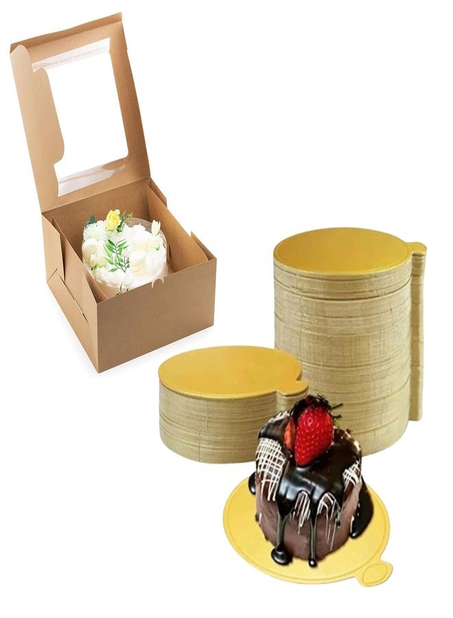 Khaana Packaging [12x12x5 inch, 10pc | Cake Base 12-inch Round | Cake Box (12x12x5) | Cake Decoration | Board | Round Cake Boards | Pack of 10 (5 pc Cake Base and 5 pc Cake Box)