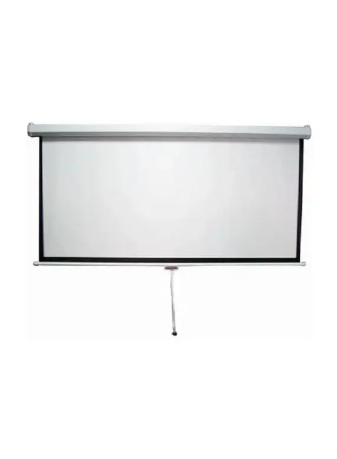 Windon Manual Wall Projector Screen, 213 × 213 cm, Matte White Surface, Pull-Down Mechanism, Wall & Ceiling Mountable, Metal Housing, White - Image 3