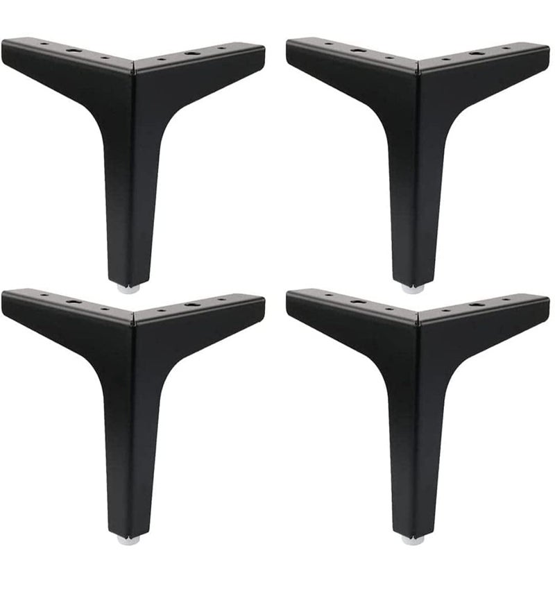 Fascination FASINATION Sofa Leg 5 Inches Matt Black Finish T Shape Set of 4 Mounting Screw IncludedBlack - Image 2