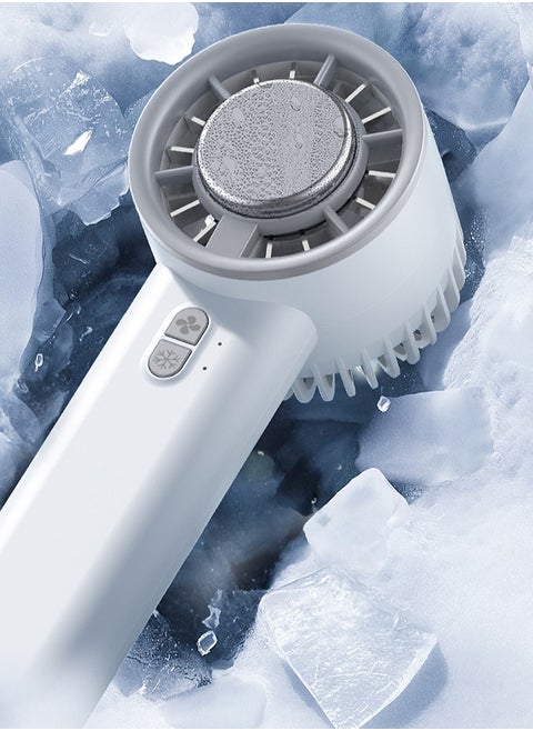 Portable Handheld Cooling Ice Fan, Adjustable Mini High Speed Cooling Fan,  USB Rechargeable Outdoor Fan, Fan Cooler With Strong Wind Speed Cooling Ice your face for Travel/Camping/Outdoor/Office