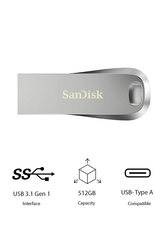 sandisk Ultra Luxe USB 3.2 Gen 1 Read Speed 400 MBps Flash Drive 512 GB SDCZ74-512G-G46