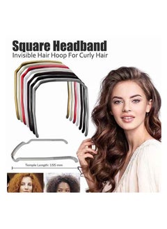Generic Square Headband 2-piece Set, Like Wear Sunglasses on the Head, White/Brown  - Image 2