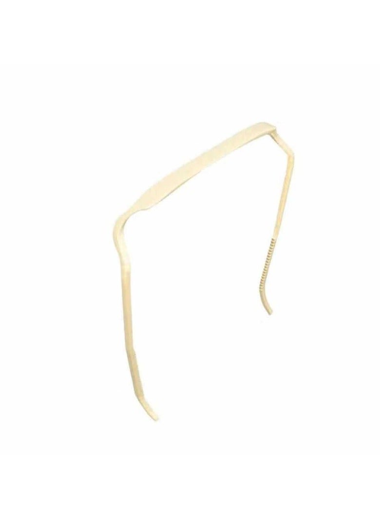 طقم عصابة رأس مربعة من قطعتين، مثل ارتداء النظارات الشمسية على الرأس، أبيض/بني - Image 3